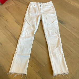 Gap white slim jeans
